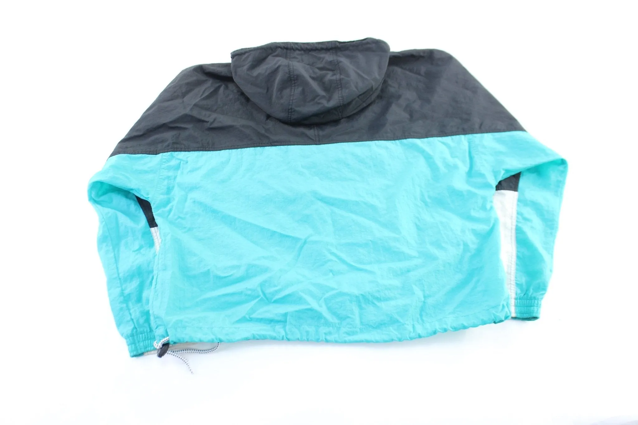 90's Nike Cross Training White, Black, & Turquoise Windbreaker Jacket