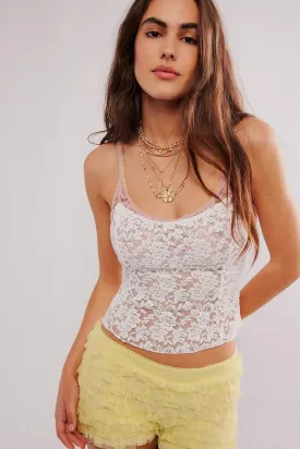 All Day Lace Cami-Bright Wht