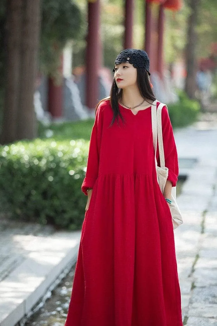 Anaya Cotton Linen Dresses | Zen
