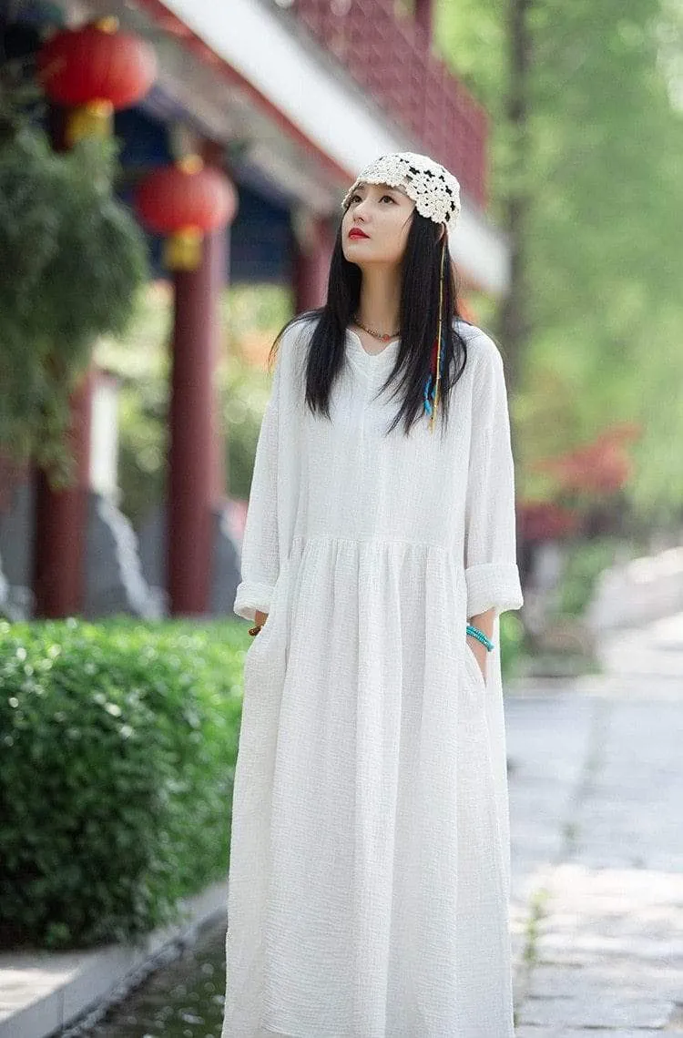 Anaya Cotton Linen Dresses | Zen