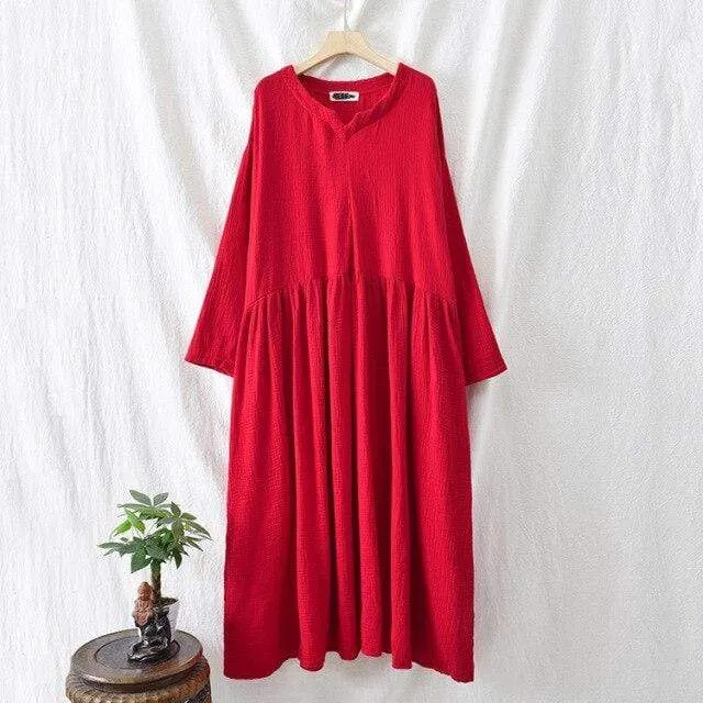 Anaya Cotton Linen Dresses | Zen