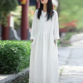 Anaya Cotton Linen Dresses | Zen