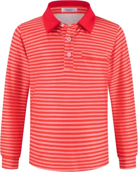 Arshiner Boy's Long Sleeve Plaid Trim Polo Shirt School Uniform Shirt with Pocket for 4-12 Years