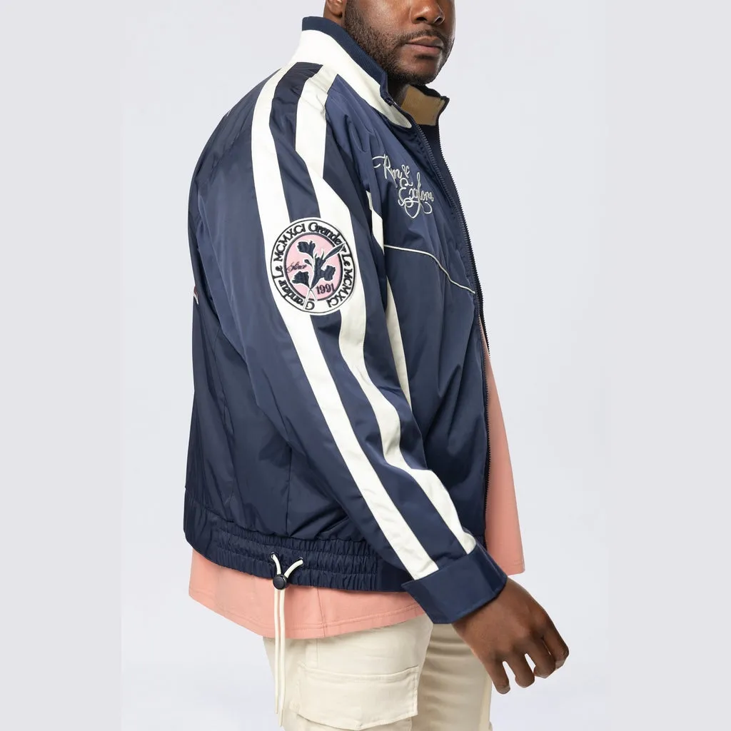 Big and Tall - Colorblock Windbreaker Jacket - Navy