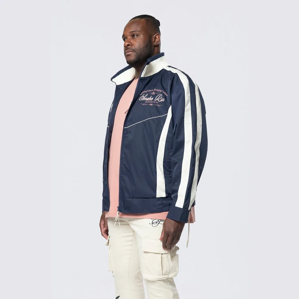 Big and Tall - Colorblock Windbreaker Jacket - Navy