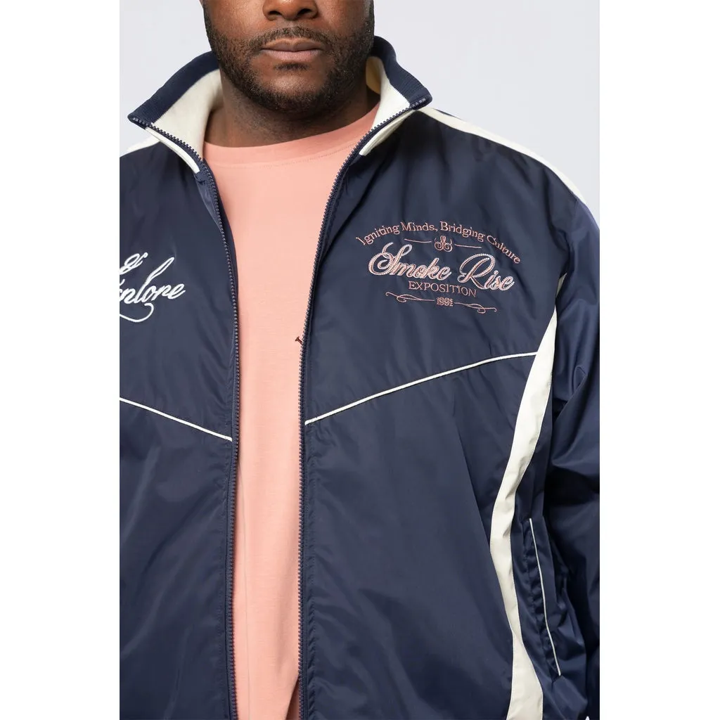 Big and Tall - Colorblock Windbreaker Jacket - Navy