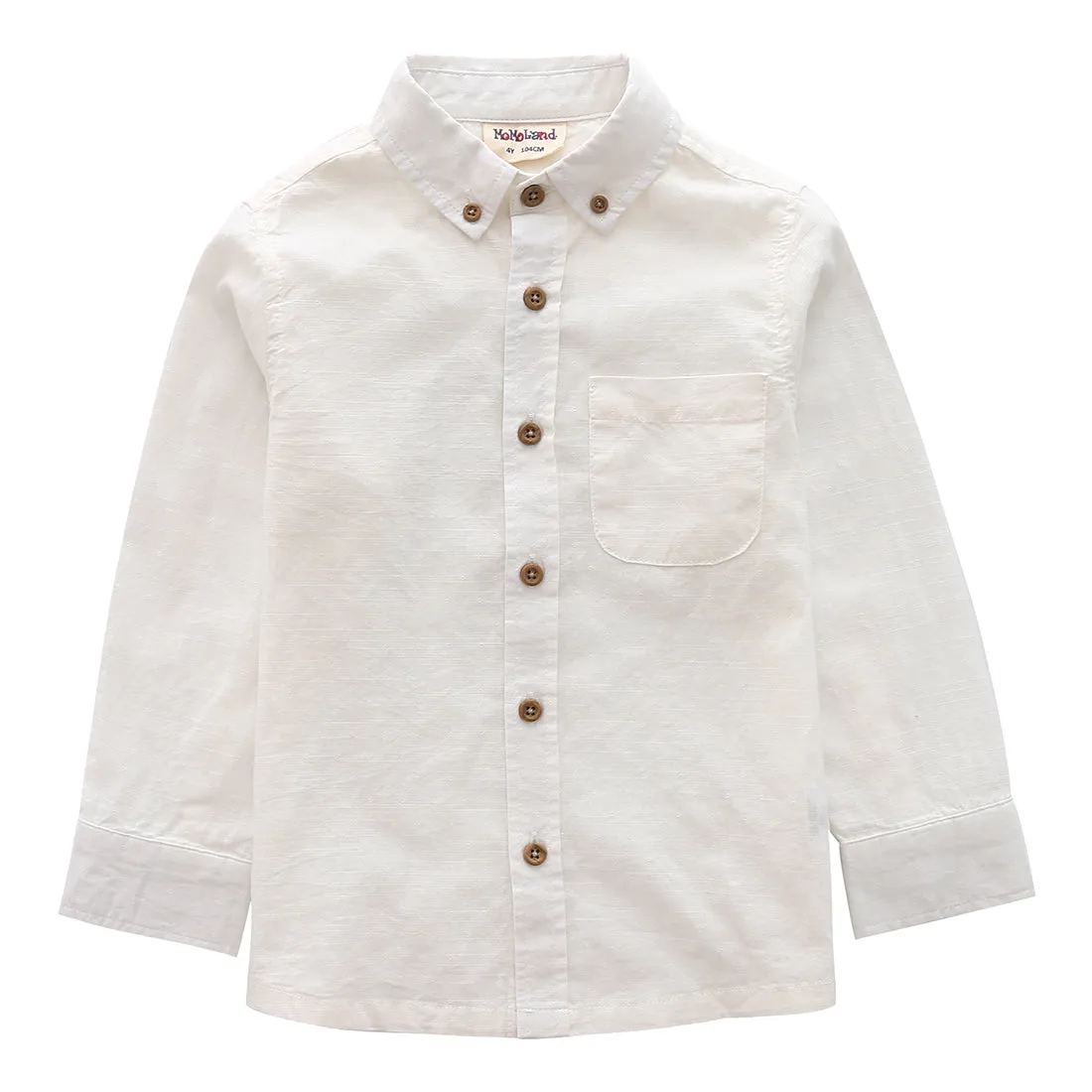 Big Boy Long Sleeve Off White Dobby Shirt