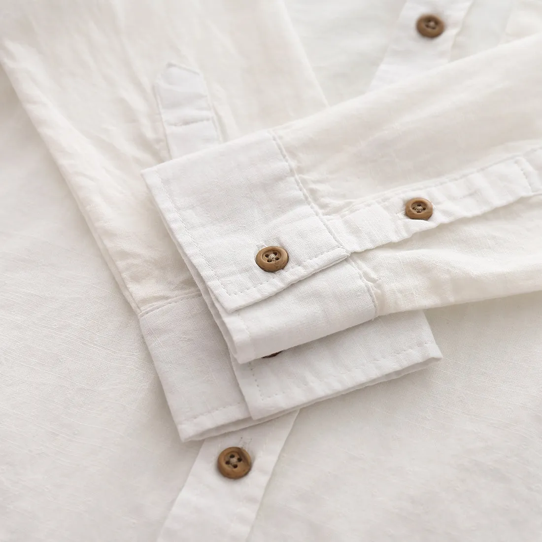 Big Boy Long Sleeve Off White Dobby Shirt