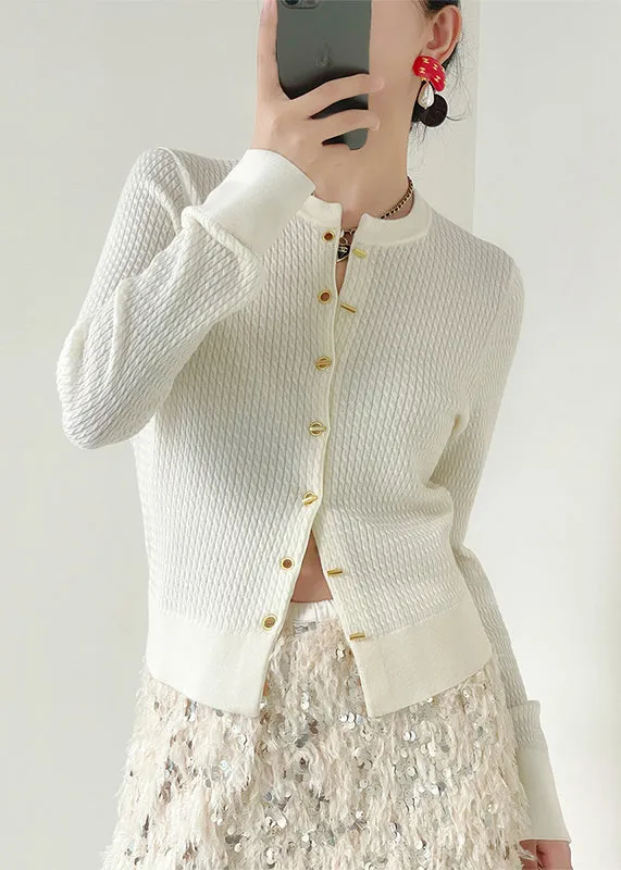Black Button Patchwork Knit Cardigan