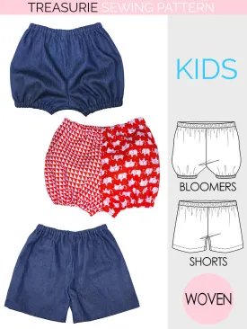 Bloomers Pattern & Shorts Pattern (2-10)