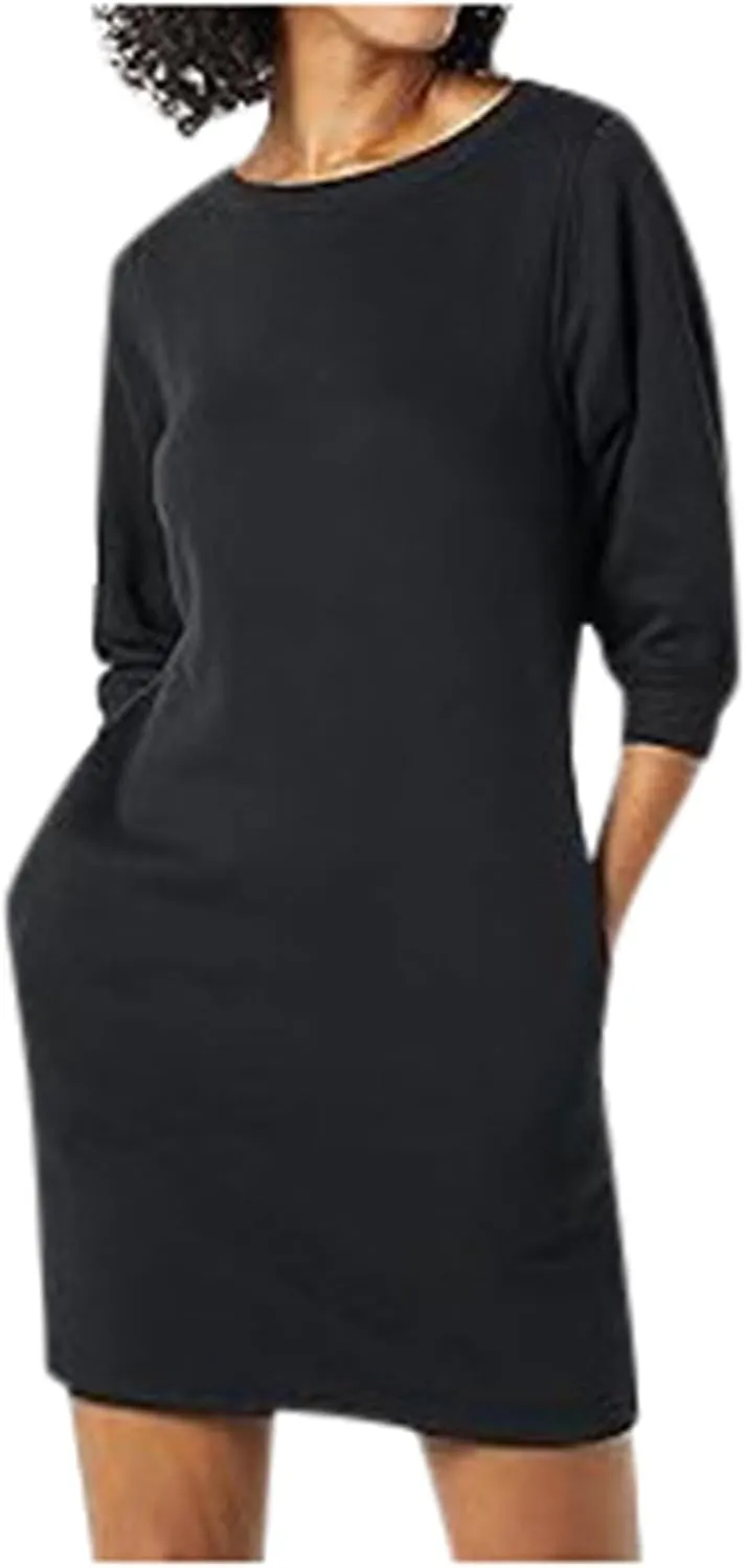 Casual Dresses for Women Summer Short Sleeve Crewneck Tie Waist T Shirt Dress Belted Dresses with Pockets