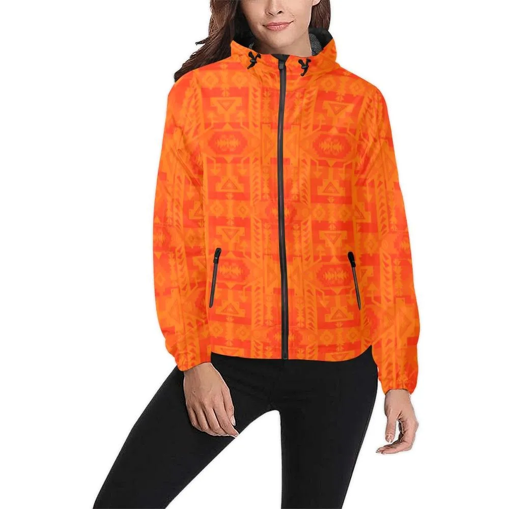 Chiefs Mountain Orange Feather Directions Unisex Windbreaker
