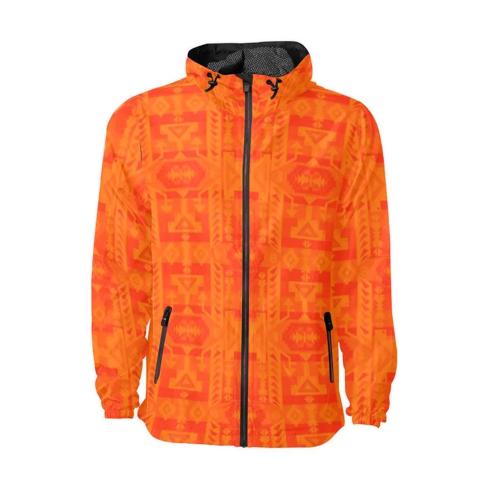 Chiefs Mountain Orange Feather Directions Unisex Windbreaker