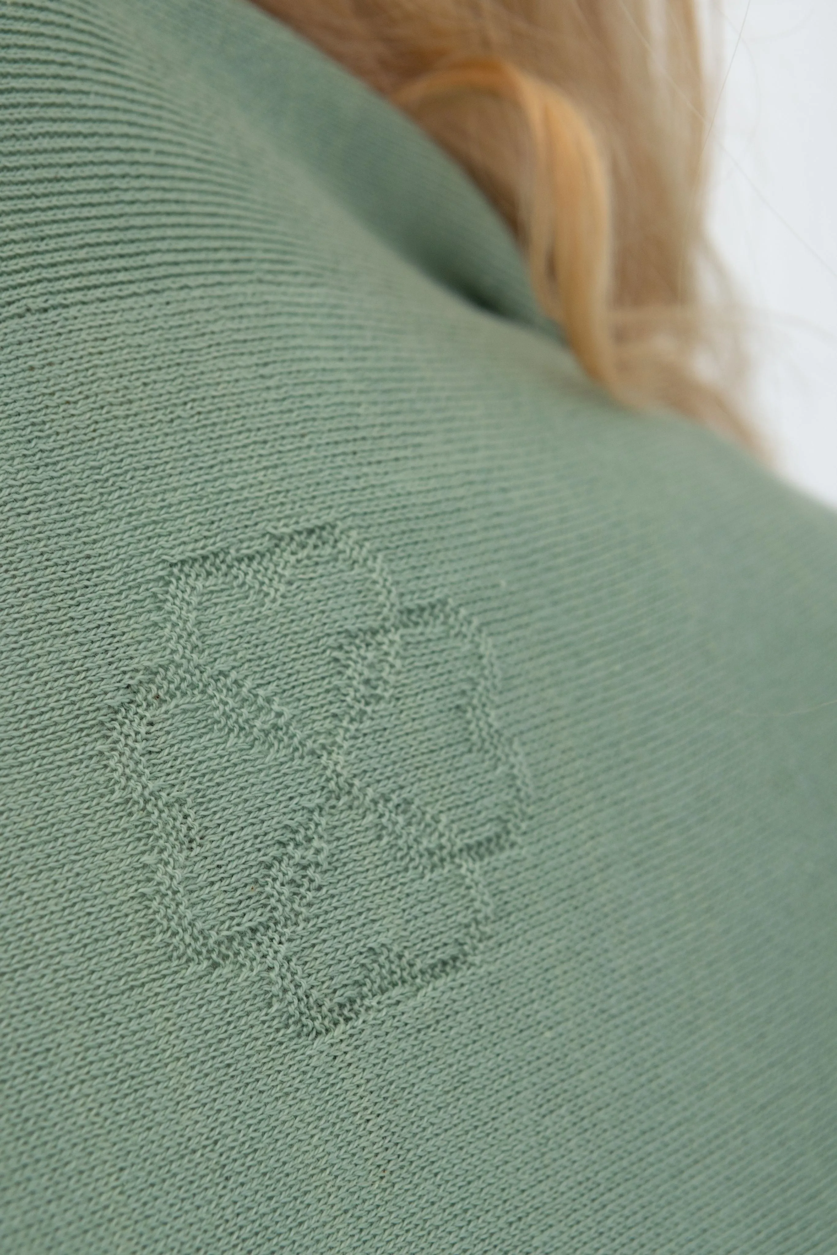 Classic triangle cardigan light green color