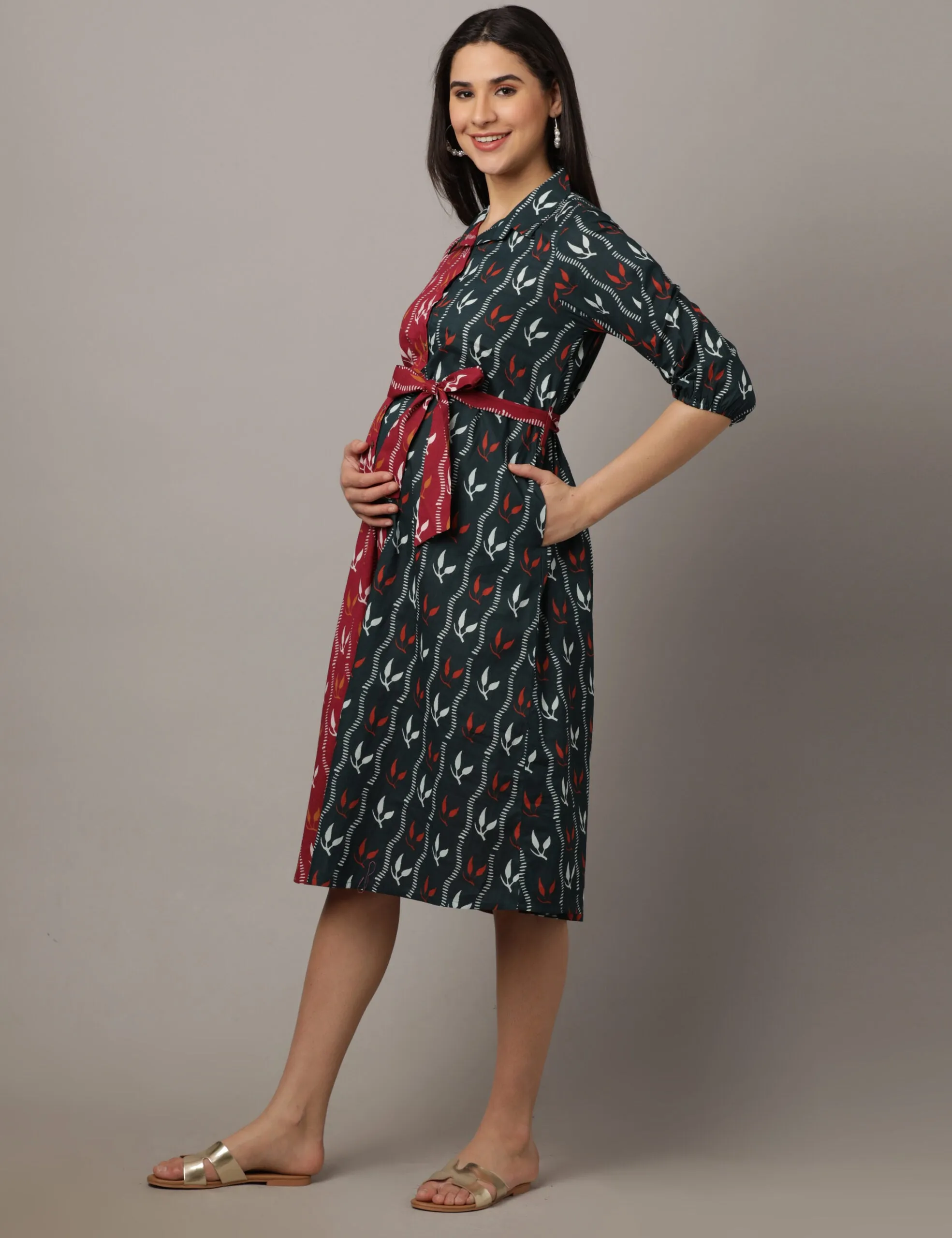 Collar Me Cute Maternity Dress