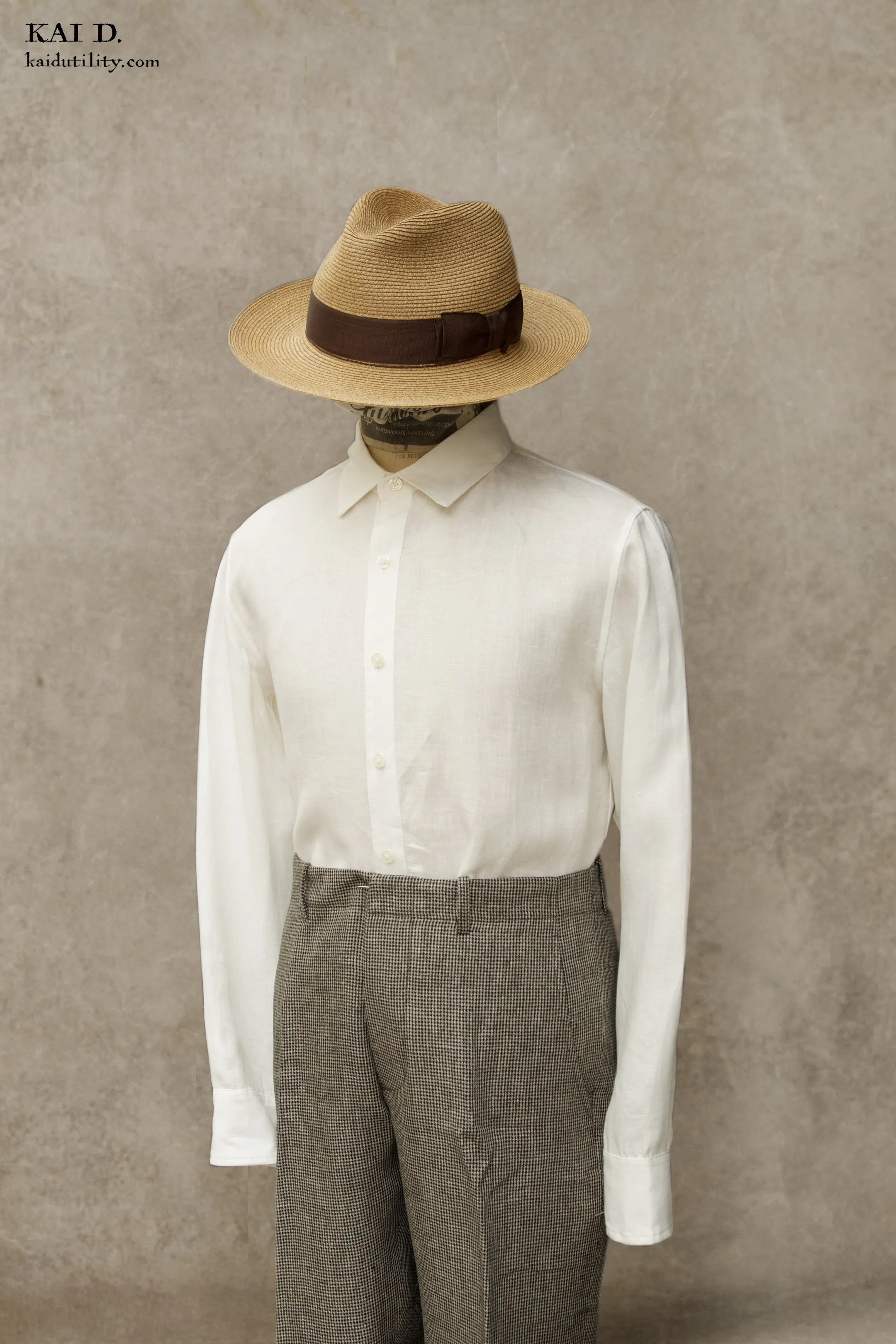 Delancey Shirt - Belgian Linen - Oyster White - M, L, XXL