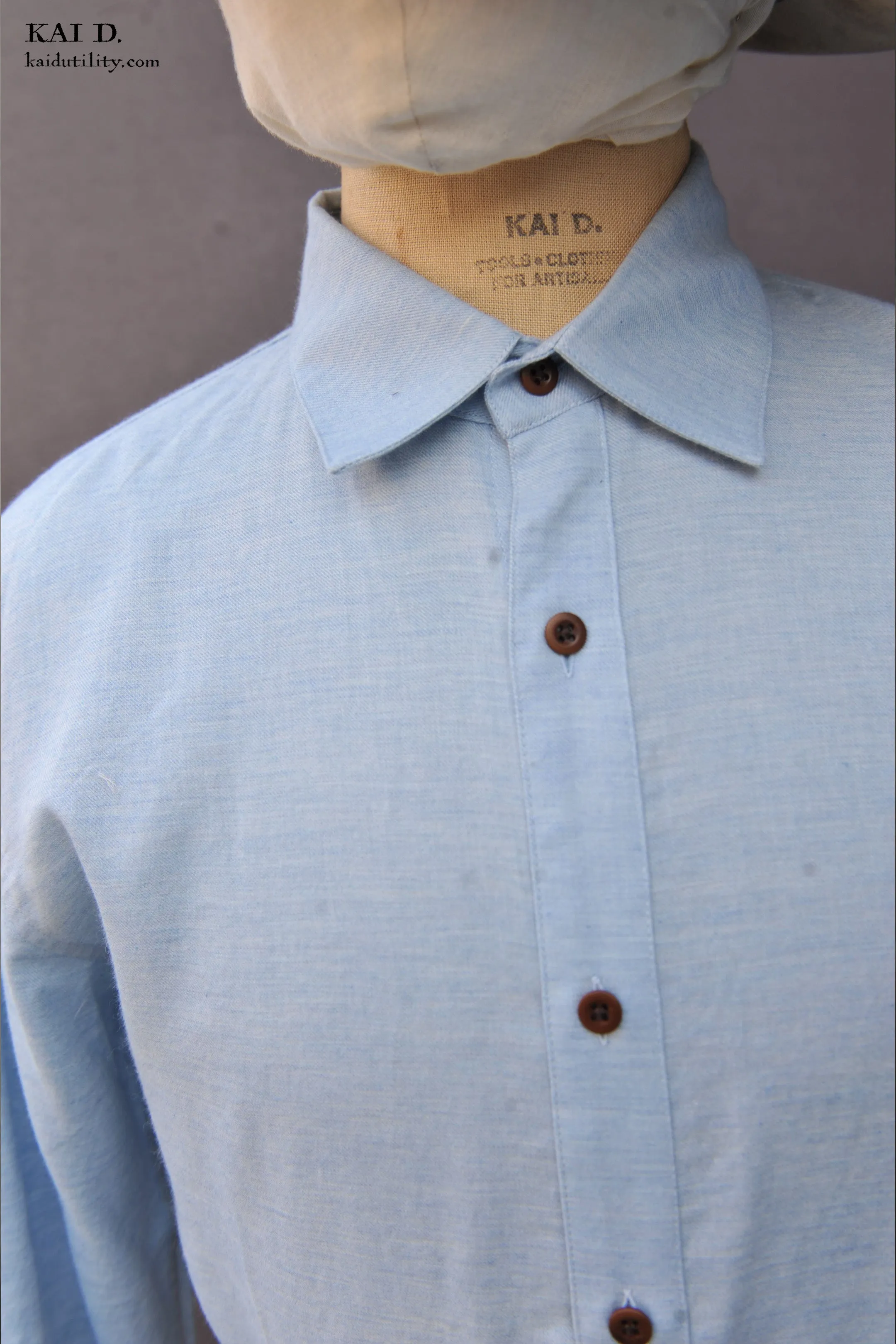 Delancey Shirt - Blue Artisan Twill - S, M, L, XL, XXL