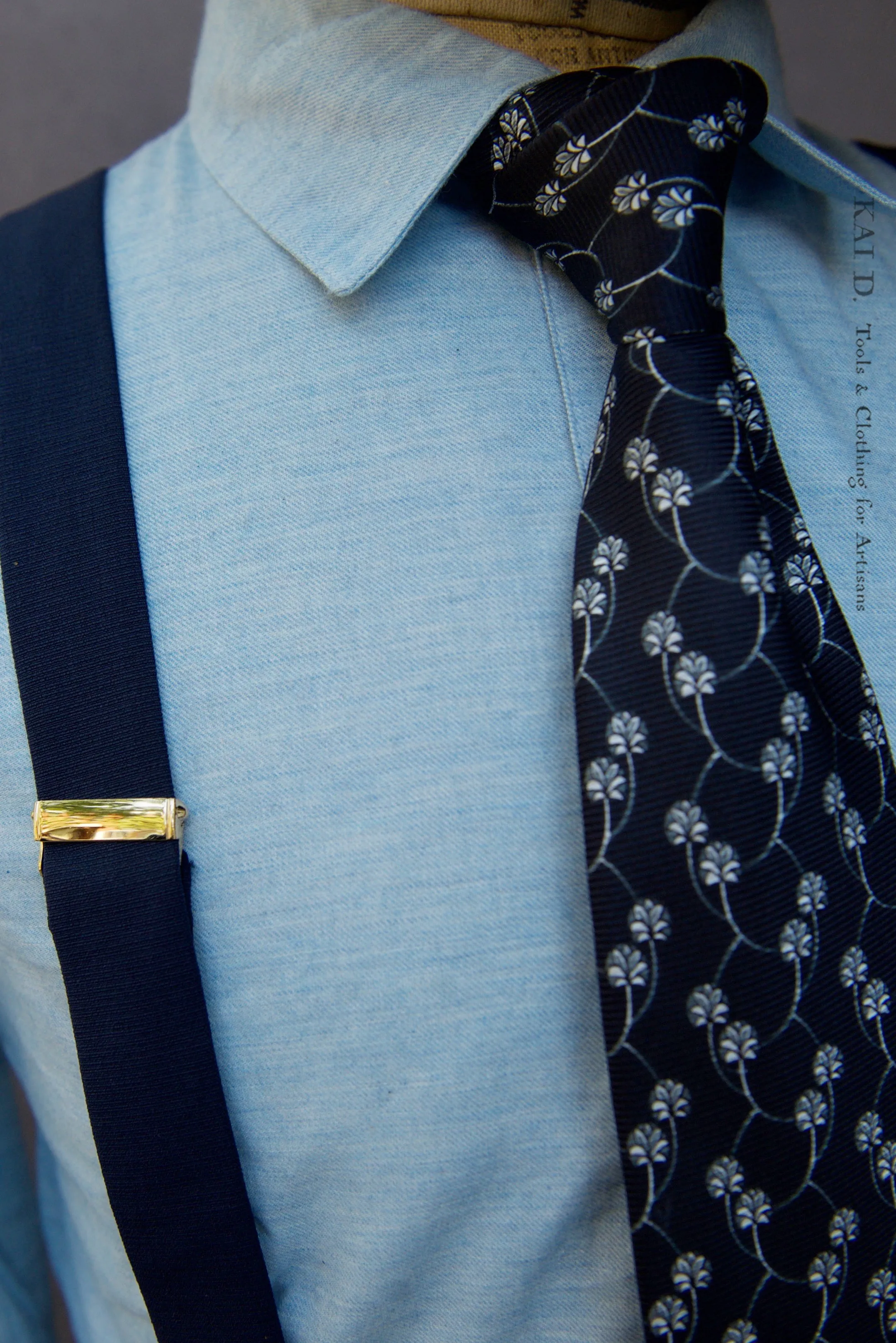 Delancey Shirt - Blue Artisan Twill - S, M, L, XL, XXL