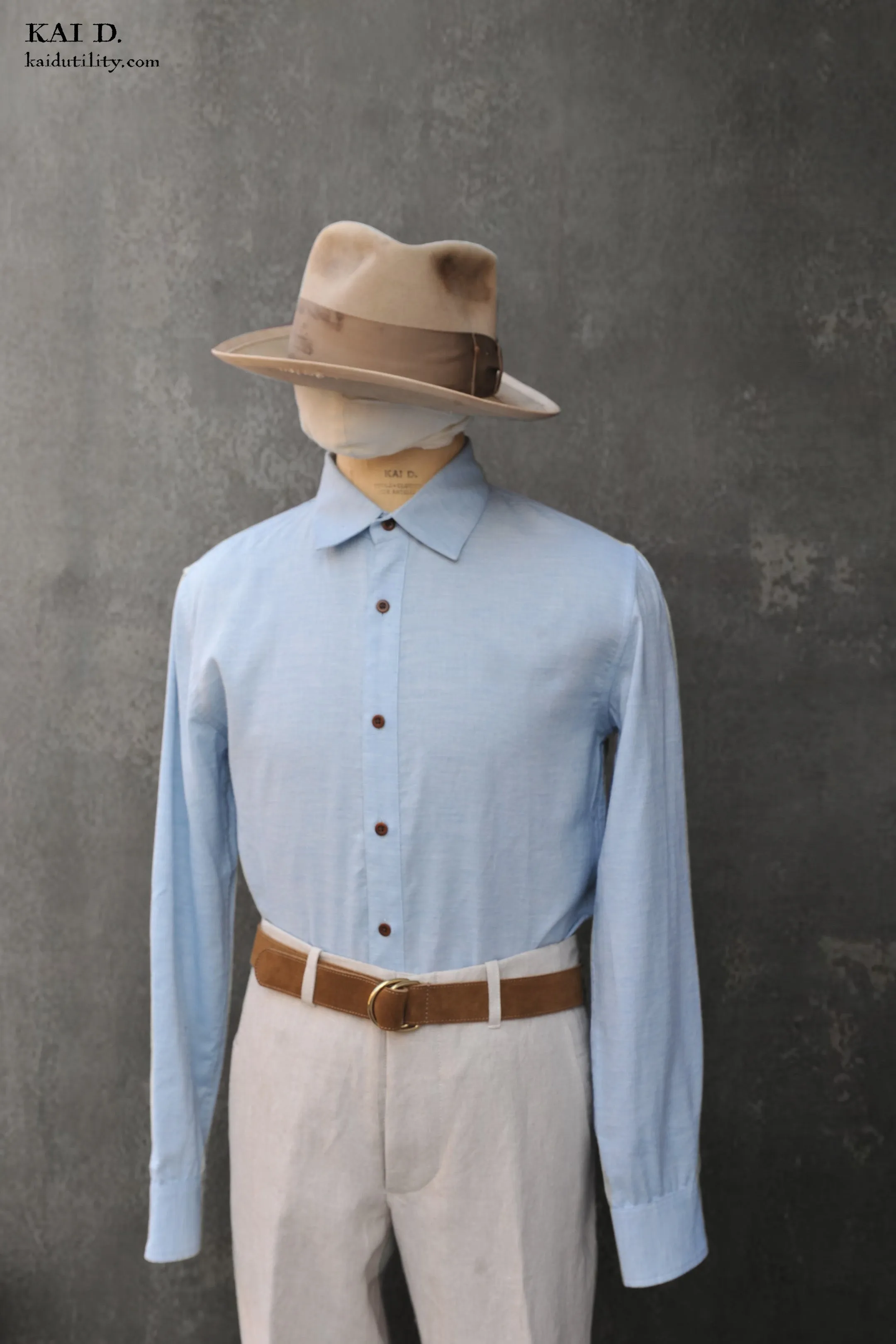 Delancey Shirt - Blue Artisan Twill - S, M, L, XL, XXL