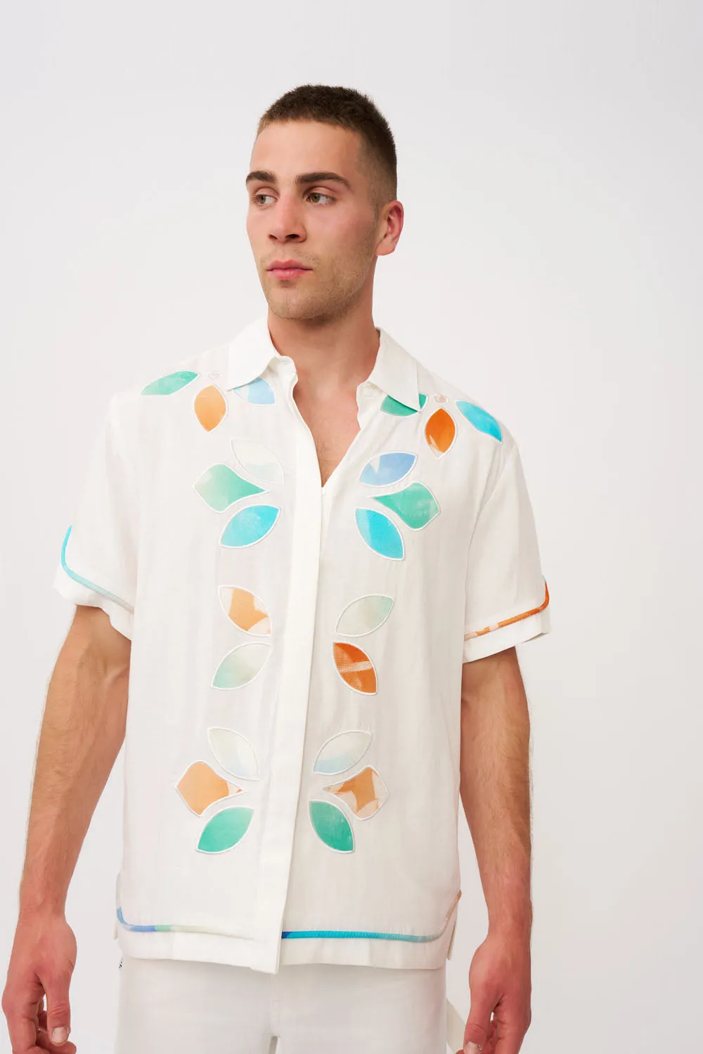 Fiori Applique Shirt - Mens