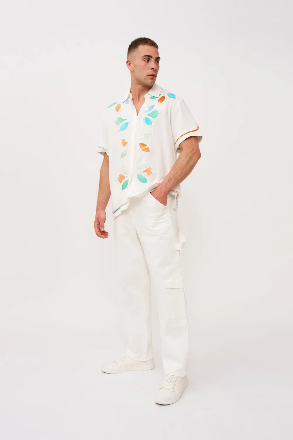 Fiori Applique Shirt - Mens
