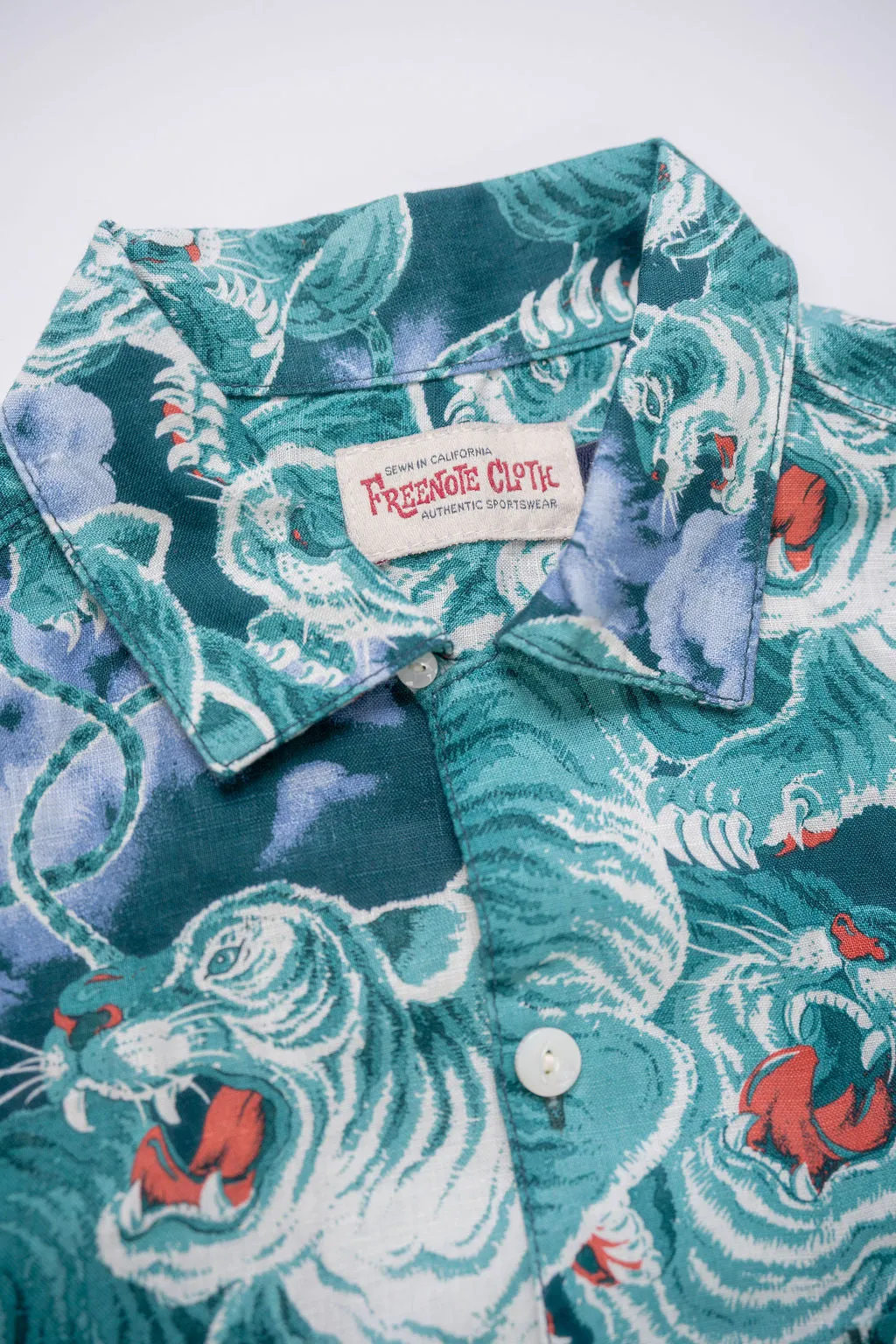 Freenote Cloth Hawaiian - Turquoise Tiger