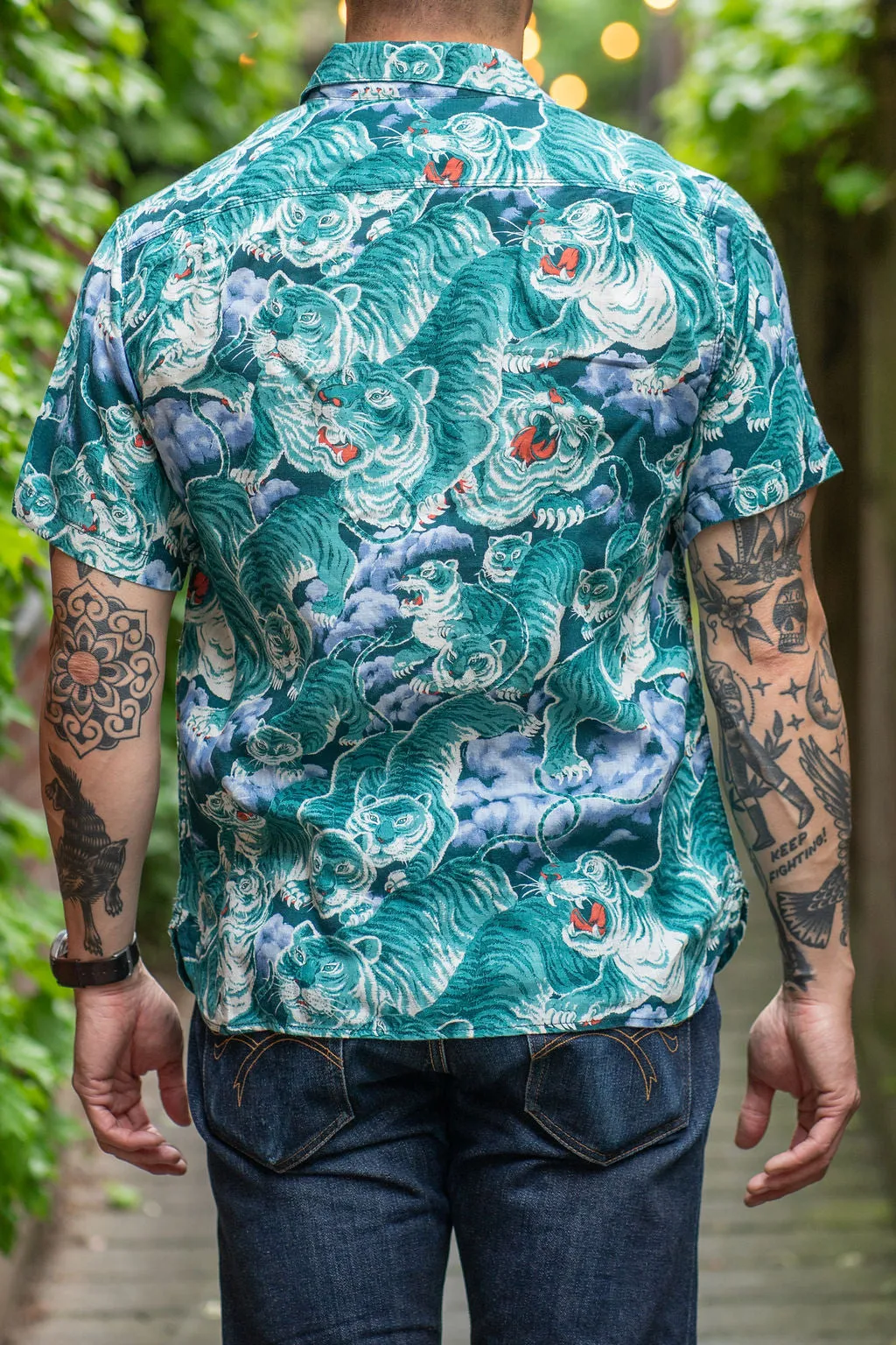 Freenote Cloth Hawaiian - Turquoise Tiger