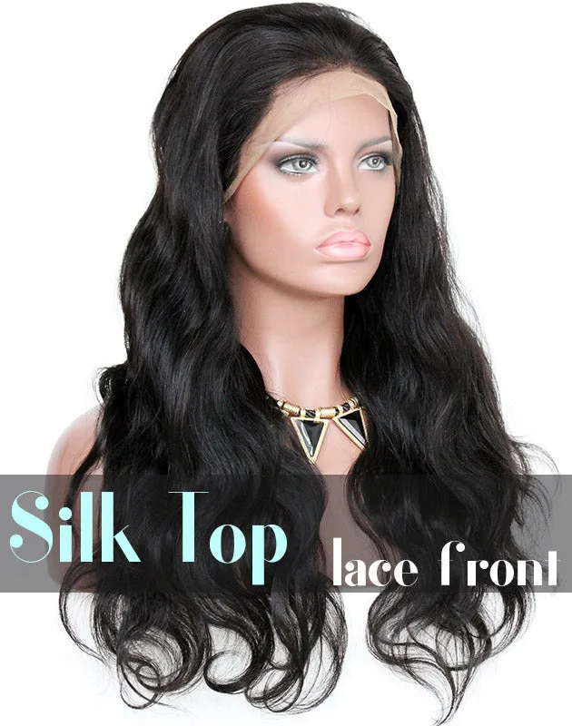 Glueless Silk Top Lace Front Wig: Body Wave