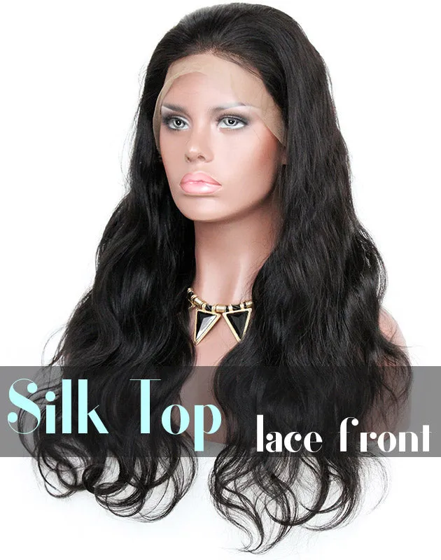 Glueless Silk Top Lace Front Wig: Body Wave