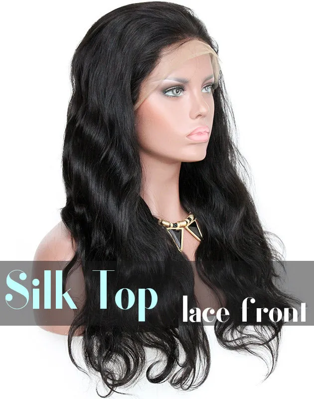 Glueless Silk Top Lace Front Wig: Body Wave