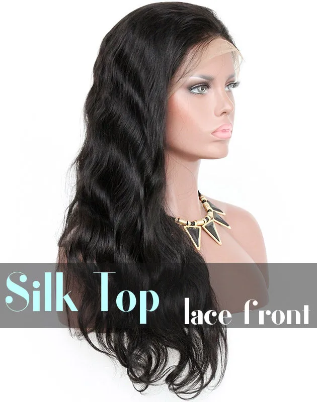 Glueless Silk Top Lace Front Wig: Body Wave