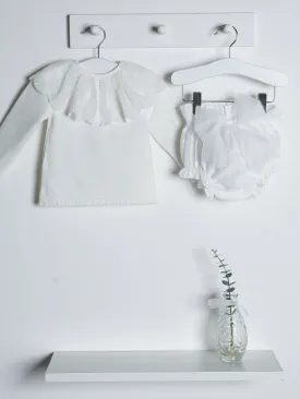 Granlei lace & organza bloomer pant set