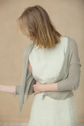 Gray jacket knitted women grey cardigan