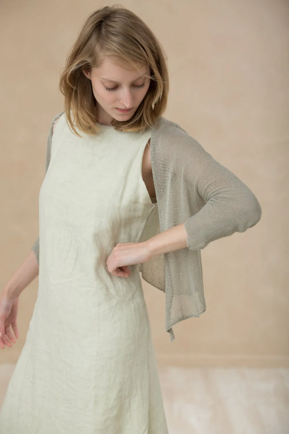 Gray jacket knitted women grey cardigan
