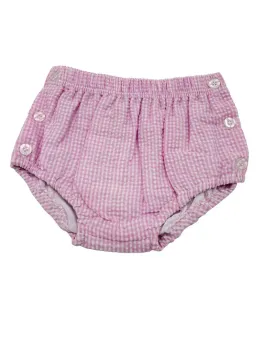 Hampton Light Pink Seersucker Diaper Cover (matches applique fabric #59)