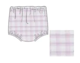 Hampton Pink Windowpane Bloomers (matches applique fabric #133)