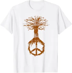 Hippie Tree Peace Sign Shirt | Cute Nature Lovers Tee Gift T-Shirt