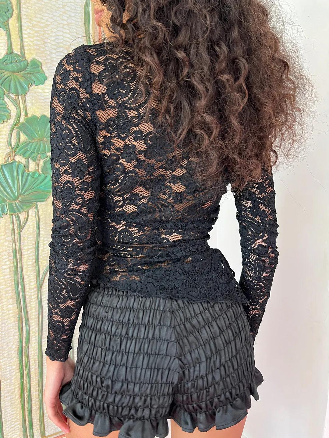 Jo Lace Top - Licorice Lace