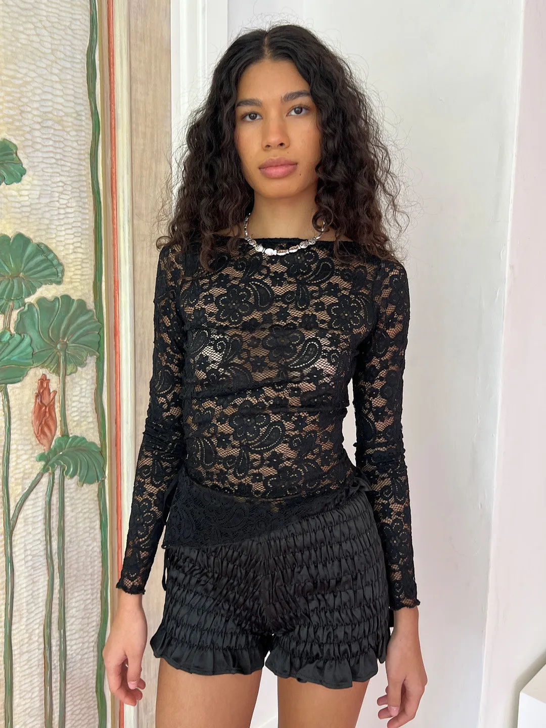 Jo Lace Top - Licorice Lace