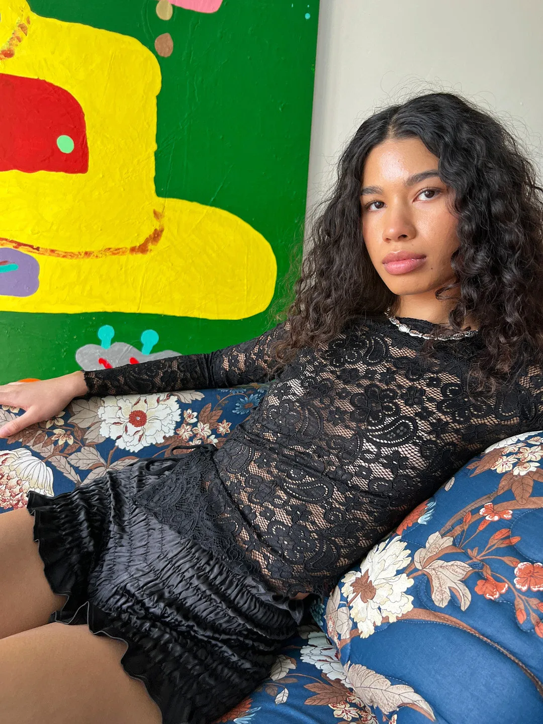 Jo Lace Top - Licorice Lace
