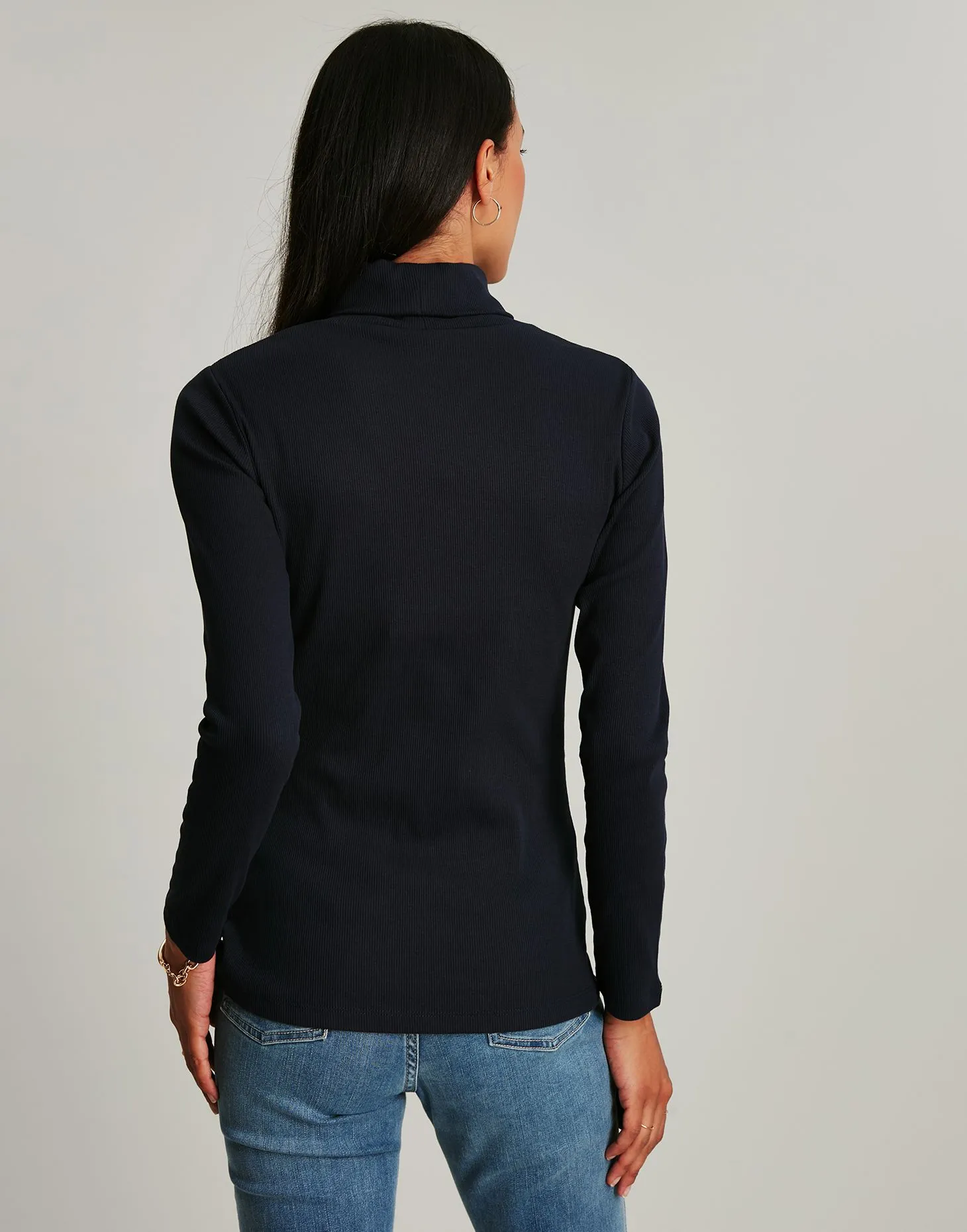 Joules | Clarissa Roll Neck Jersey Top | Women's | French Navy