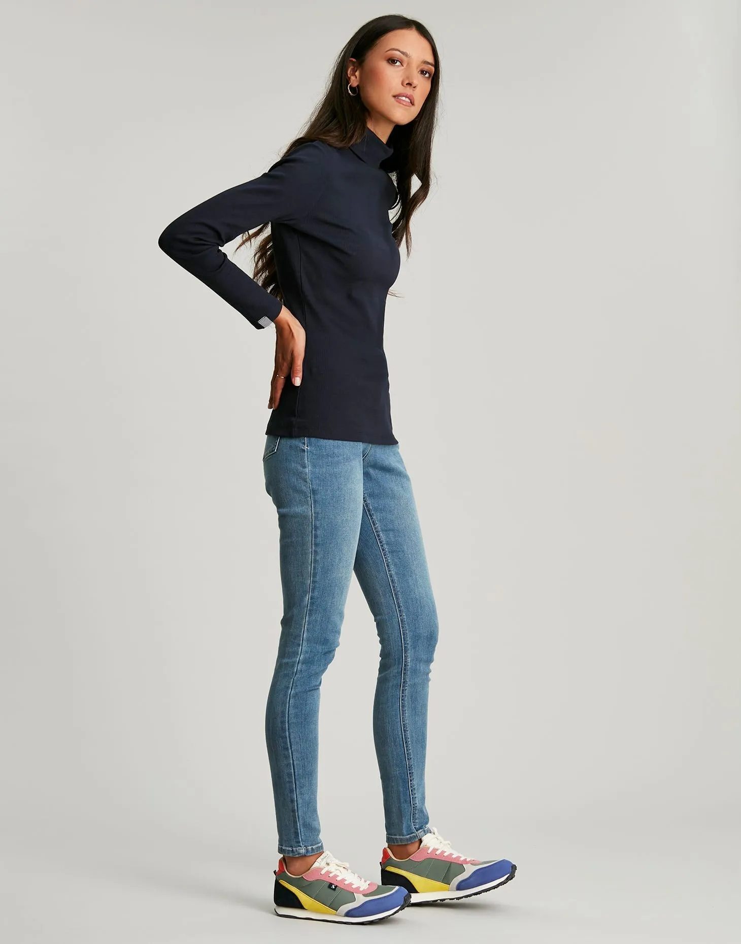 Joules | Clarissa Roll Neck Jersey Top | Women's | French Navy