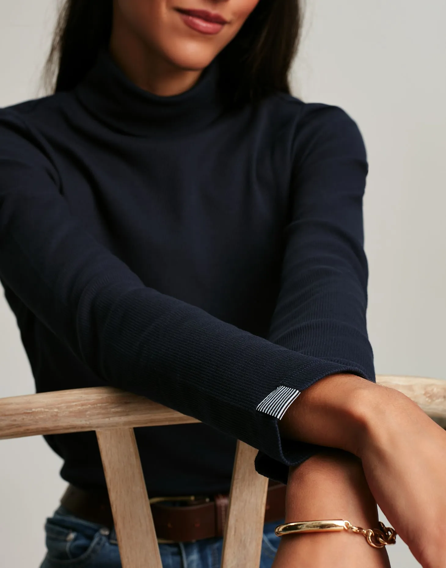 Joules | Clarissa Roll Neck Jersey Top | Women's | French Navy