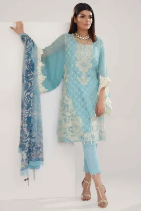 Khaadi Luxury Collection 2018 – P18202 Blue
