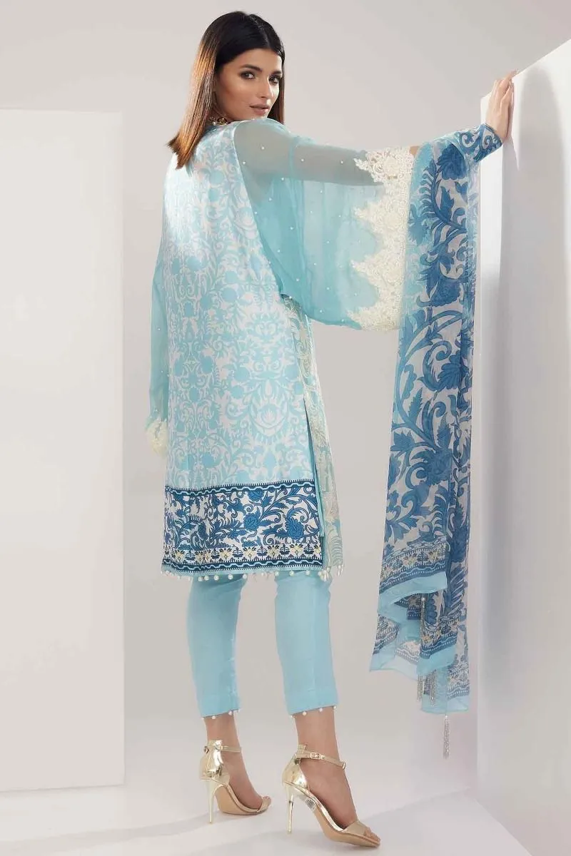Khaadi Luxury Collection 2018 – P18202 Blue
