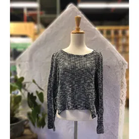 knitted long-sleeve crop top - xl