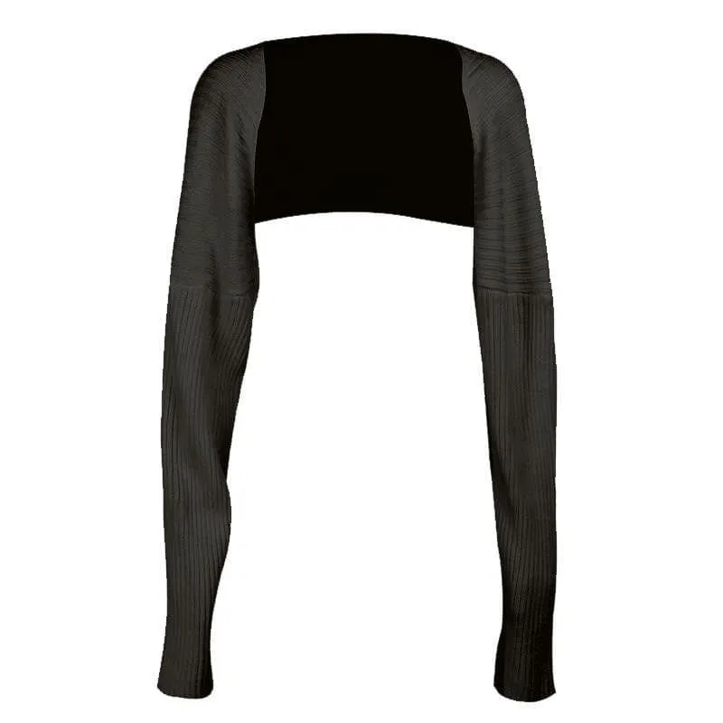 Knitted long sleeve cropped top