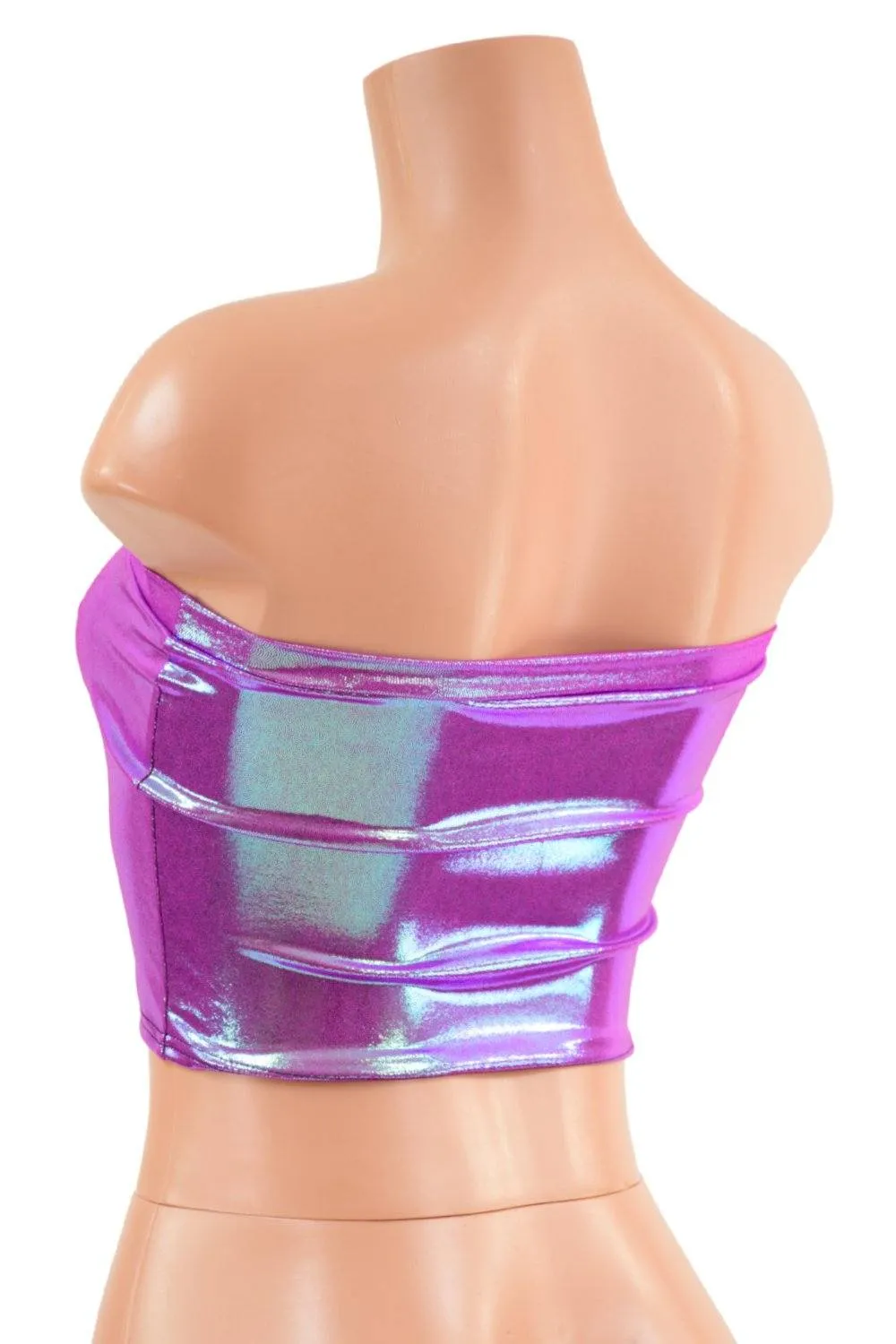 Lace Up Strapless Top in Plumeria