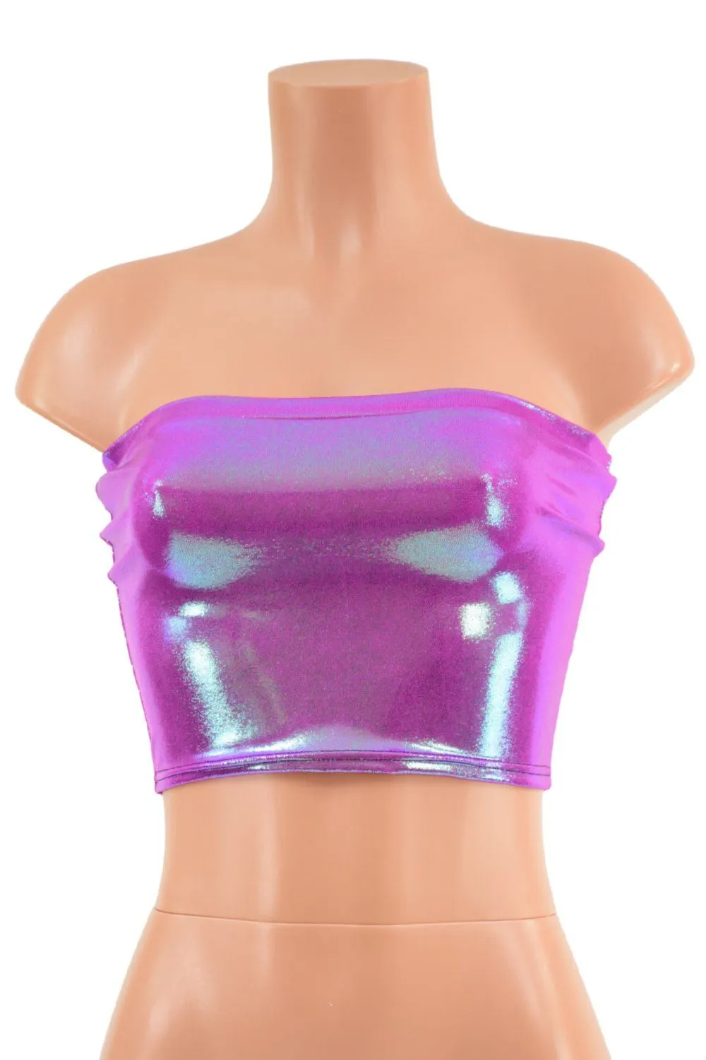 Lace Up Strapless Top in Plumeria