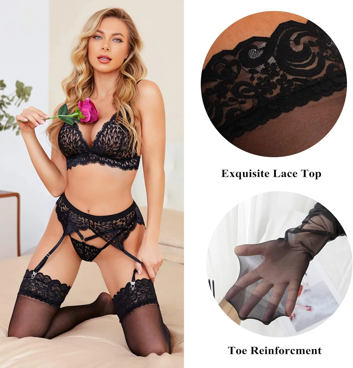 Lidogirl Lace Top Thigh High Stockings